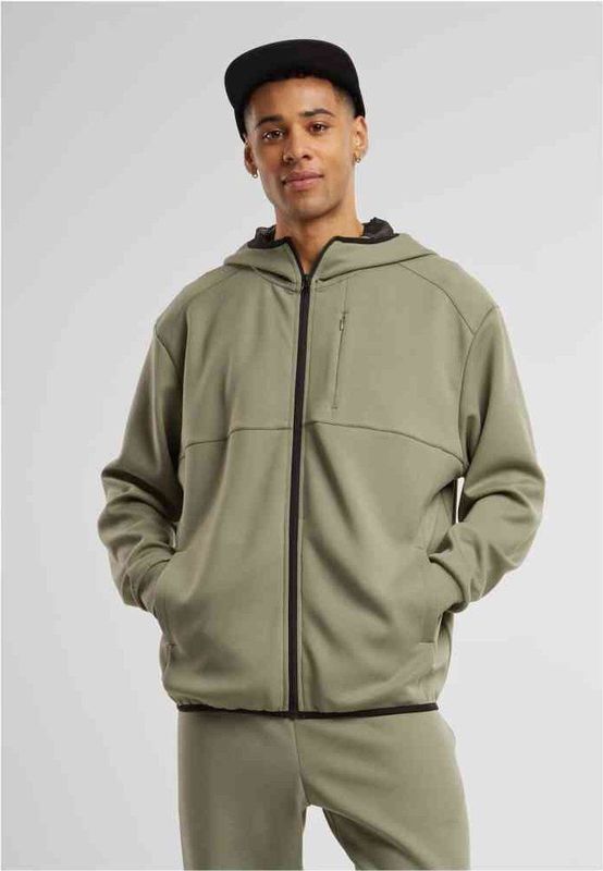 Urban Classics - Scuba Zip Pocket Vest met capuchon - Groen