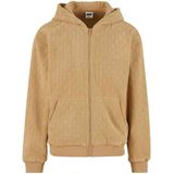 Urban Classics - Jaquard Velvet Vest met capuchon - Beige