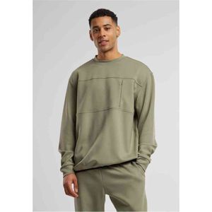 Urban Classics - Scuba Zip Pocket Crewneck sweater/trui - Groen