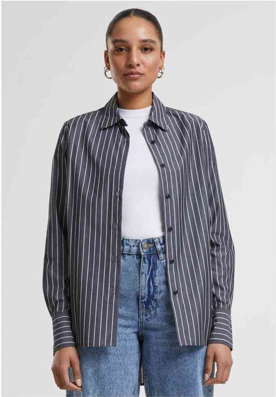 Urban Classics - Striped - Dameshemd - Lange Mouwen - 100% Katoen