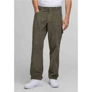 Broek - Cargozak - Corduroy - Effen - Ritssluiting, Loosefit, Riemlussen