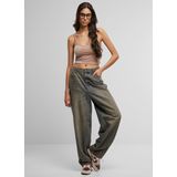 Urban Classics - Damestanktop - Duskroos - Korte Fluwelen Top - Buikvrij