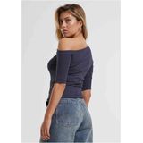 Urban Classics - Organic Asymmetric Rib - Dames T-shirt - Longsleeve