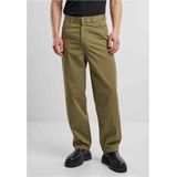 Urban Classics Herenjeans 90es broek met verdelende naden, jeansbroek met deelnaden, losse pasvorm, maten 28-44, olijfgroen, 28