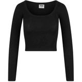 Urban Classics - Rib Jersey - T-shirt - Dames - Lange Mouwen - Biologisch Katoen