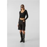 Urban Classics - Rib Jersey - T-shirt - Dames - Lange Mouwen - Biologisch Katoen