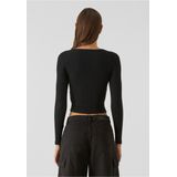 Urban Classics - Rib Jersey - T-shirt - Dames - Lange Mouwen - Biologisch Katoen