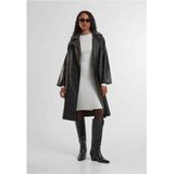 Urban Classics Damesjurk, rib jurk, nauwsluitende, hoogsluitende geribbelde jurk, lange mouwen, maten XS - XL, witzand., S