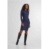 Urban Classics Ladies Rib Dress Mini-jurk navy XXL 77% polyester, 19% viscose, 4% elastaan Basics