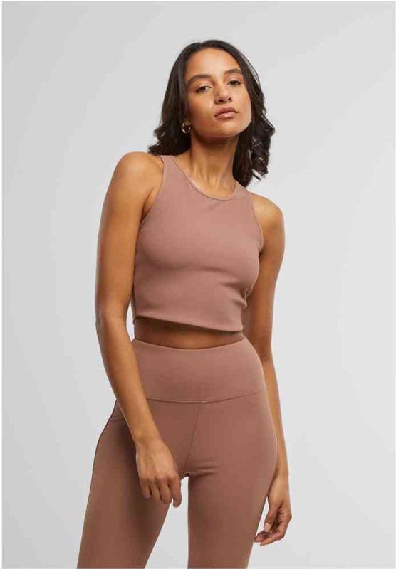 URBAN CLASSICS - Sports Rib - Mouwloos T-shirt - Zwart - Katoen