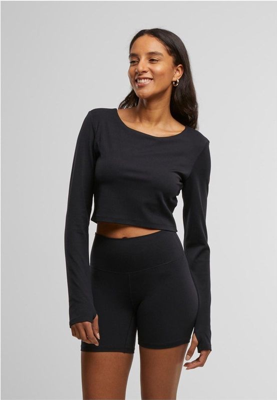 URBAN CLASSICS - Long Sleeve T-shirt - Zwart - Katoen