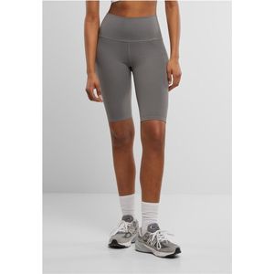 Urban Classics Fietsshort voor dames, korte sportbroek met zijzakken, yoga-shorts voor dames, maten XS - XL, senior grey, XS