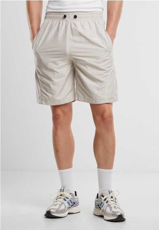 URBAN CLASSICS - Piped Panel - Sweat Shorts - Grijs - Katoen