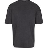 Urban Classics - Washed Look Ribbed T-shirt - Zwart - Heren T-shirt