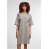 Urban Classics - Washed Look Jersey T-shirtjurk - Grijs - Dames - Medium-lengte