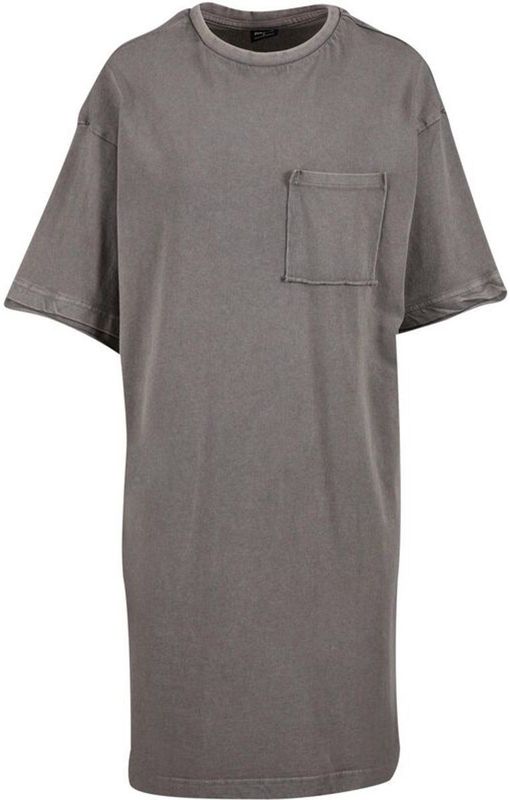 Urban Classics - Washed Look Jersey T-shirtjurk - Grijs - Dames - Medium-lengte