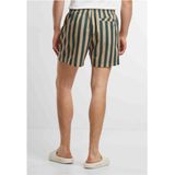 Urban Classics - Seersucker Zwembroek - Flessengroen/Unionbeige - Sneldrogend