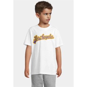 Urban Classics - T-shirt - Wit + Grijs Gemêleerd - 100% Katoen - Maten 110-116