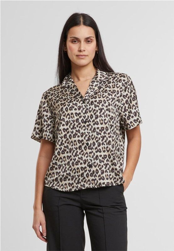 Urban Classics - T-shirt Leo Resort - Dames - Effet Léopard