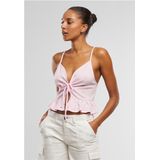 Urban Classics - Waffle Pique Ruffle Top - Roze - Crop Top