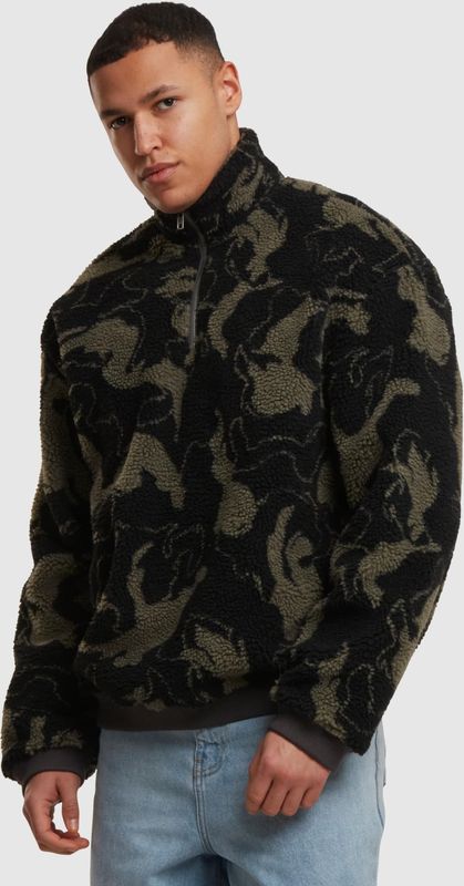 Urban Classics - Teddy Jas - Donkergroen - Heren - Lange Mouw