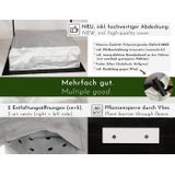 Needs&wants - wondermake® Design Sandkasten mit Dach, Abdeckung oxford 420D, 2 Wasserbecken, Vliesfolie, Sandkiste Holz quadratisch verschließbar