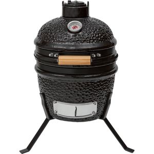 Mini Kamado EGG by Landmann 12 Inch Ø 27 cm Zwart - Keramische bbq - met BBQ egg - BBQ egg mini - BBQ egg mini balkon