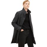 TOM TAILOR Boucle Coat - Dames Jas - Zwart - Bouclé - Slim Fit