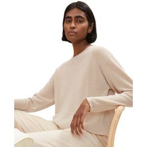 TOM TAILOR - 1035378 - Gebreide Trui - Navy Geo Shapes Design - Biologisch Katoen