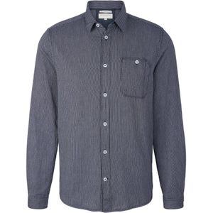 Tom Tailor Lange mouw Overhemd - 1032342 Marine (Maat: L)