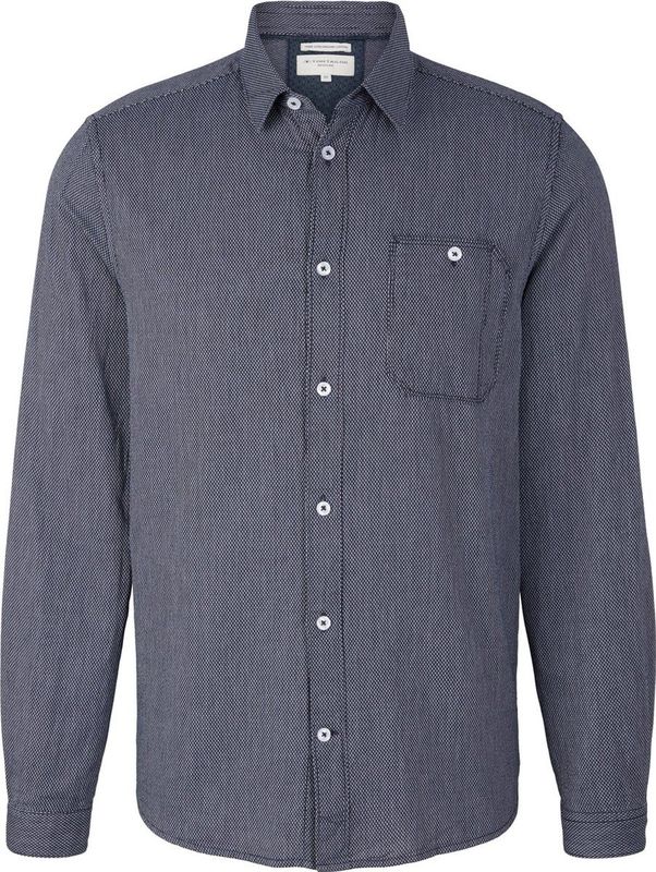 Tom Tailor - 1032342 Overhemd - Blauw - Katoen