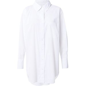 Lange Poplin Blouse - Wit - Popeline - Oversized Fit