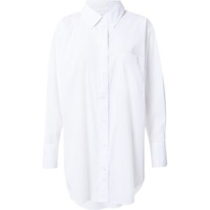 Lange Poplin Blouse - Wit - Popeline - Oversized Fit