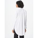 Lange Poplin Blouse - Wit - Popeline - Oversized Fit