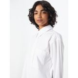 Lange Poplin Blouse - Wit - Popeline - Oversized Fit