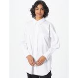 Lange Poplin Blouse - Wit - Popeline - Oversized Fit