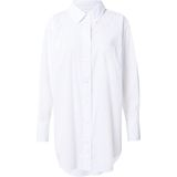 Lange Poplin Blouse - Wit - Popeline - Oversized Fit