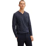 Tom Tailor - Longsleeve - Gemêleerd - V-hals - Driekwart Mouwen