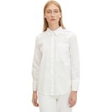 Tom Tailor - POPLIN - Blouse - Wit - Katoen/Polyamide/Elastaan - Relaxed Fit