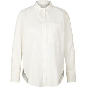 Tom Tailor - POPLIN - Blouse - Wit - Katoen/Polyamide/Elastaan - Relaxed Fit