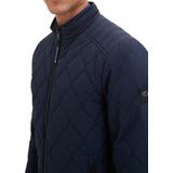 TOM TAILOR - Casual Biker Jacket - Heren Jas - Zwart - Polyester - Regular Fit