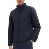 TOM TAILOR - Casual Biker Jacket - Heren Jas - Zwart - Polyester - Regular Fit