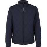 TOM TAILOR - Casual Biker Jacket - Heren Jas - Zwart - Polyester - Regular Fit