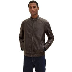Tom Tailor - Kunstleren Jas - Heren - Zwart - Kunstleer