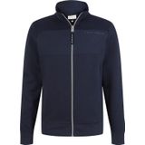 TOM TAILOR - Stand-Up Sweat Jacket - Heren Trui - Groen - Katoen