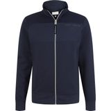 TOM TAILOR - Stand-Up Sweat Jacket - Heren Trui - Groen - Katoen