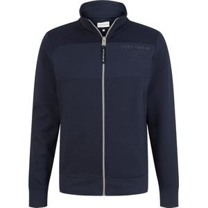 TOM TAILOR - Stand-Up Sweat Jacket - Heren Trui - Groen - Katoen