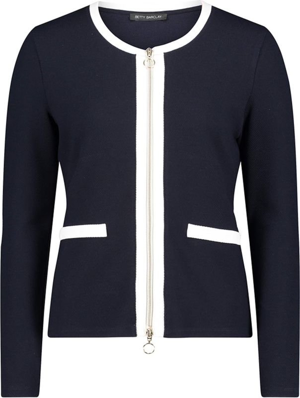 Betty Barclay Vest blauw (Maat: 36) - Effen - Halslijn: Ronde hals,