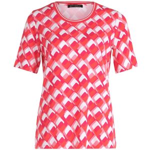Betty Barclay - Grafisch Print Basic Shirt - Rood - Leer