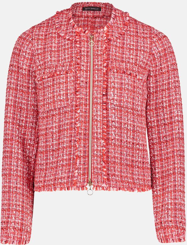 Blazer - Gestreept Katoen - Normale Pasvorm - Lange Mouwen